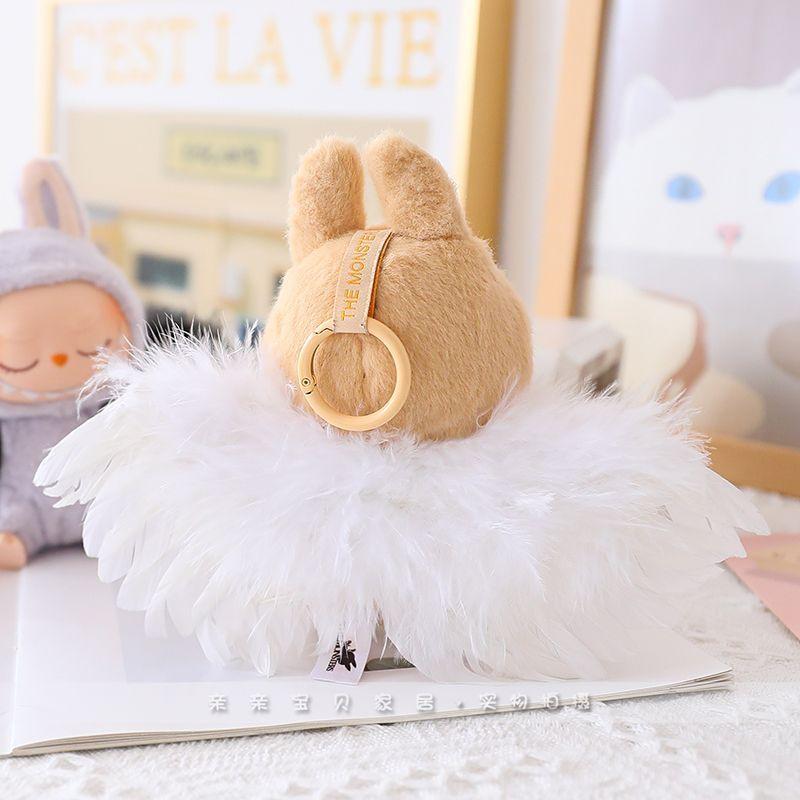 Labubu Puppenkleidung LABUBU Sitzende Party-Puppe Federflügel Engel-Accessoires