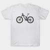 Men Black Print T-shirt Mountain Bike No-Cut Transfer Paper Print Cotton Tshirt