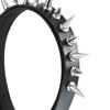 Rebellious Red Faux Leather Headwrap With Silver Spikes Punk Hair Accessories For Teens Adults Festivals