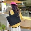 Canvas Bag Japanese Literary Large Capacity Shoulder Bag Female Student Tutoring Bag Korean Pure Color Commuter Ladies Handbag