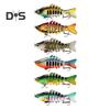 10CM/15.5G Multi-Jointed Fishing Lure with Hooks Realistic 7-Section Swimbait Bionic Hard Artificial Bait Freshwater Saltwater Fishing Accessories