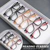 10 Pairs of Casual Reading Glasses Classic Black Red and Orange Combination Essential Daily Reading Glasses for Men and Women