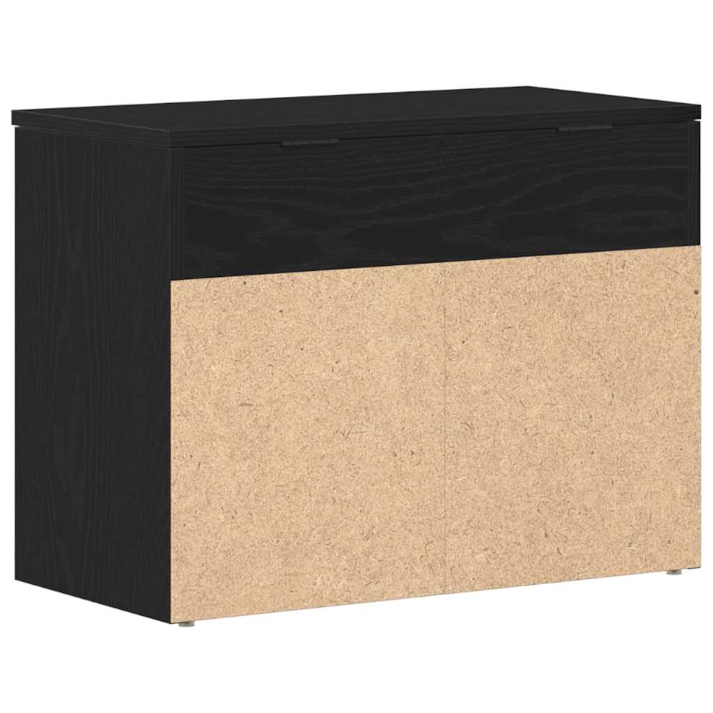 Shoe Bench Black Oak Effect 60 x 30 x 45 cm Particleboard