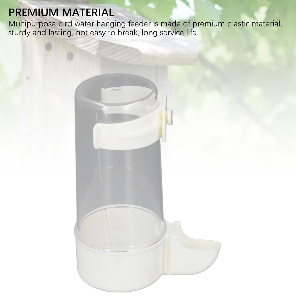 6pcs Spill Proof Bird Water Feeder Automatic Hanging Bird Water Feeder PET Bird Watering