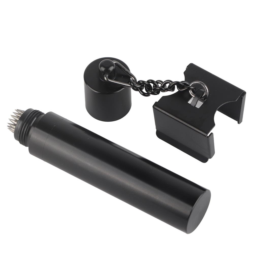 Billiard Chalk Holder 3 In 1 Portable Pool Cue Chalk Holder Billiard Cue Tip Pricker for Snooker Tool Accessory Black