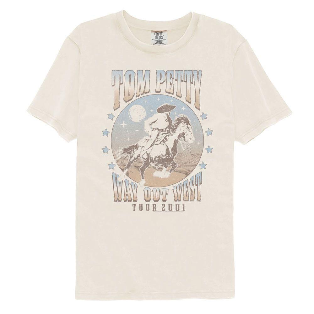 Tom Petty Tom Petty Way Out West 2001 Comfort Color T-shirt Medium Ivory Unisex T-Shirt S