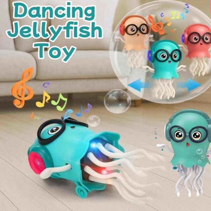 Dancing Jelly Fish Toy Smart Tentacle Explorer With Led Lights Music Automatic Obstacle Sensor Toy