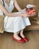 Fairy style ballet shoes simple and versatile soft leather soft sole grandma shoes round head comfortable shallow mouth single shoes female