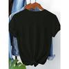 T-shirt a maniche corte con stampa floreale, taglia europea