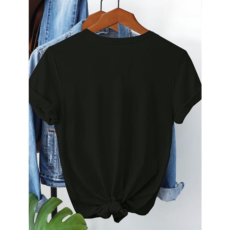 T-shirt a maniche corte con stampa floreale, taglia europea
