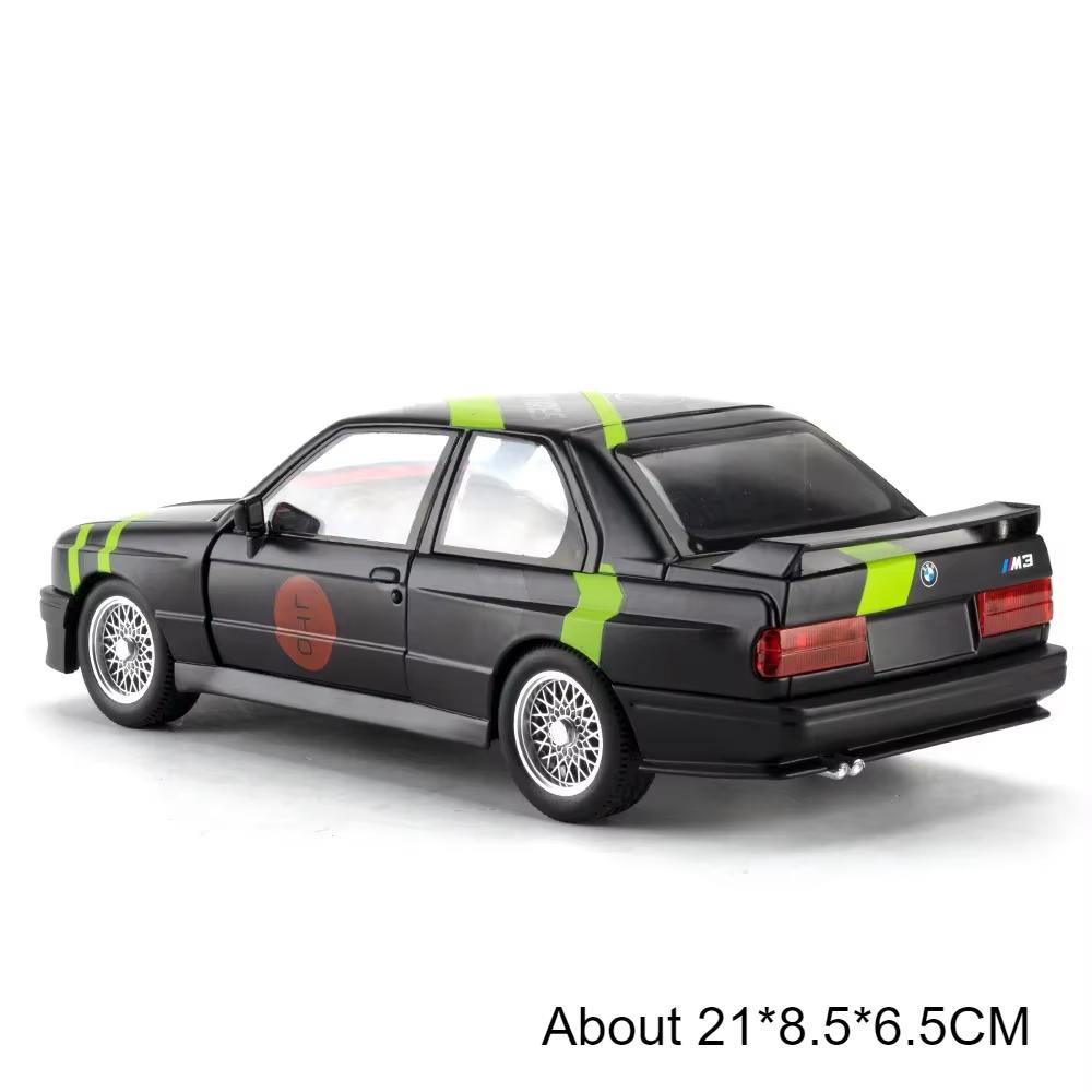 

Scale 1:24 M3 Track Edition Floral Version Car Model Toy Alloy Diecast Shock Absorption Racing Vehicles Boys Kids Toys Gifts