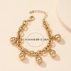A stylish golden yellow bead pendant chain bracelet is suitable for ladies and girls partying and holiday versatile