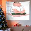 VIKAMA Funny Family Guy Peter Griffin Tapestry Toilet Meme Wall Hanging for Bedroom