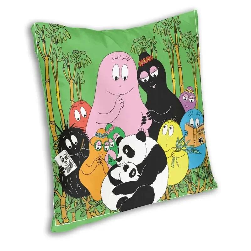 Față de pernă Barbapapa Family Love cu imprimeu față-verso, desene animate, emisiune TV, husă de pernă de podea pentru sufragerie, decorare cu față de pernă