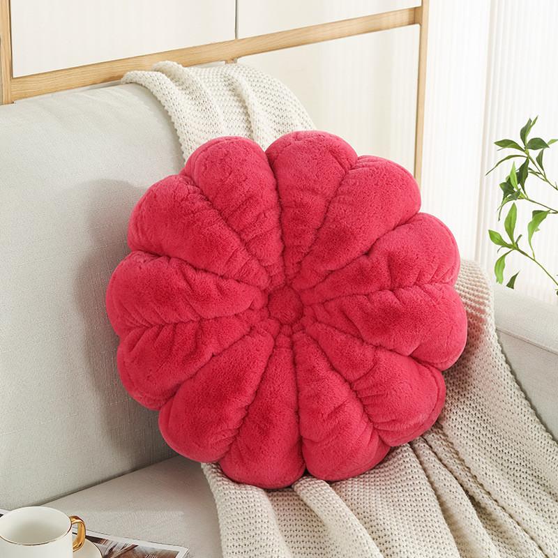 Nordic Small Bunny Fur Pumpkin Seat Cushion For Living Room Decor And Office Comfort