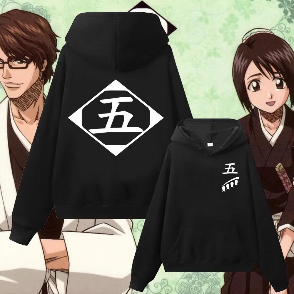 Hot Anime Bleach Zaraki Kenpachi Kusajishi Yachiru Graphic Hoodie Japanese Manga Loose Oversized Casual Streetwear Tops For Men Women