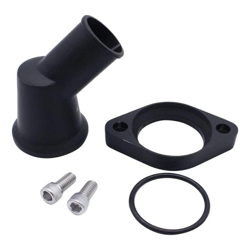 15°/45°/90° Swivel Polished Water Neck Thermostat Housing for Chevrolet SBC BBC 283 302 305 327 350 383 396 427 454 502 Silver