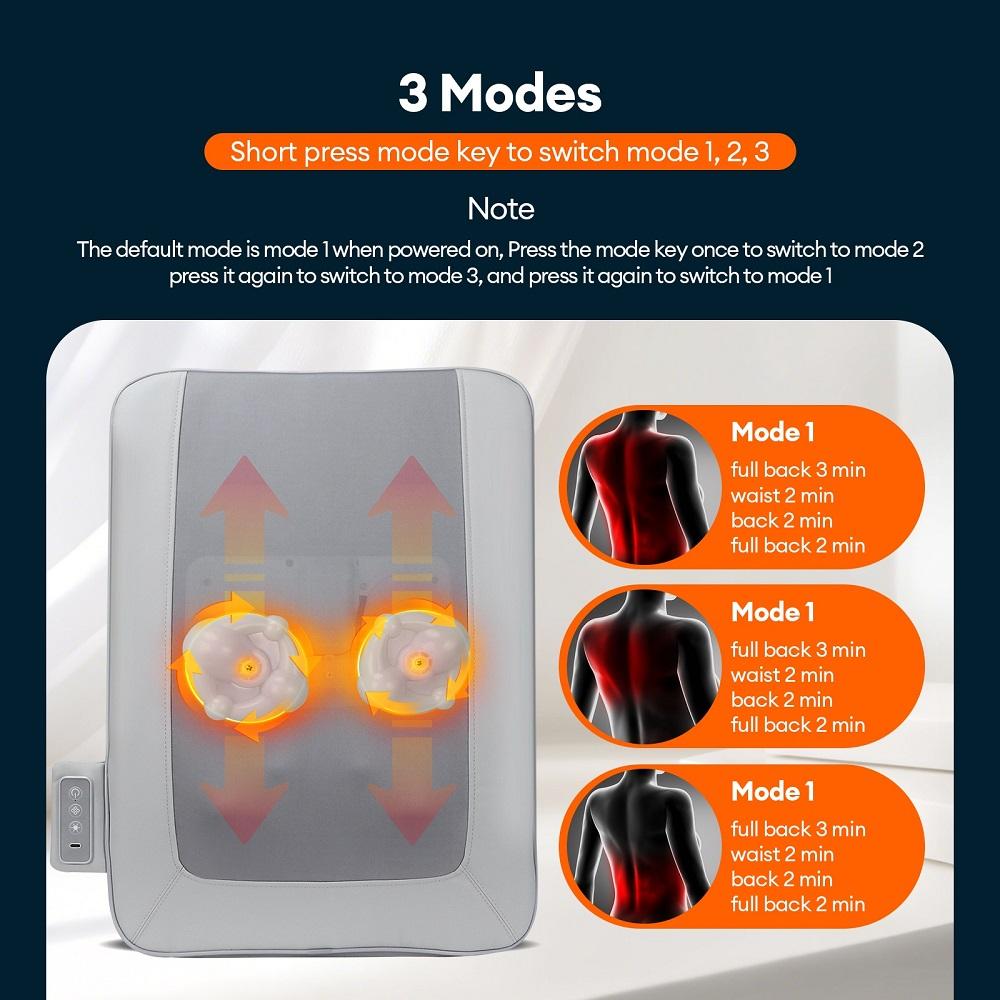 Electric Massage Pad Cushion Waist Backrest Massager Shoulder Neck Waist Back Hip Support Relieve Tense Muscles Wireless Usage