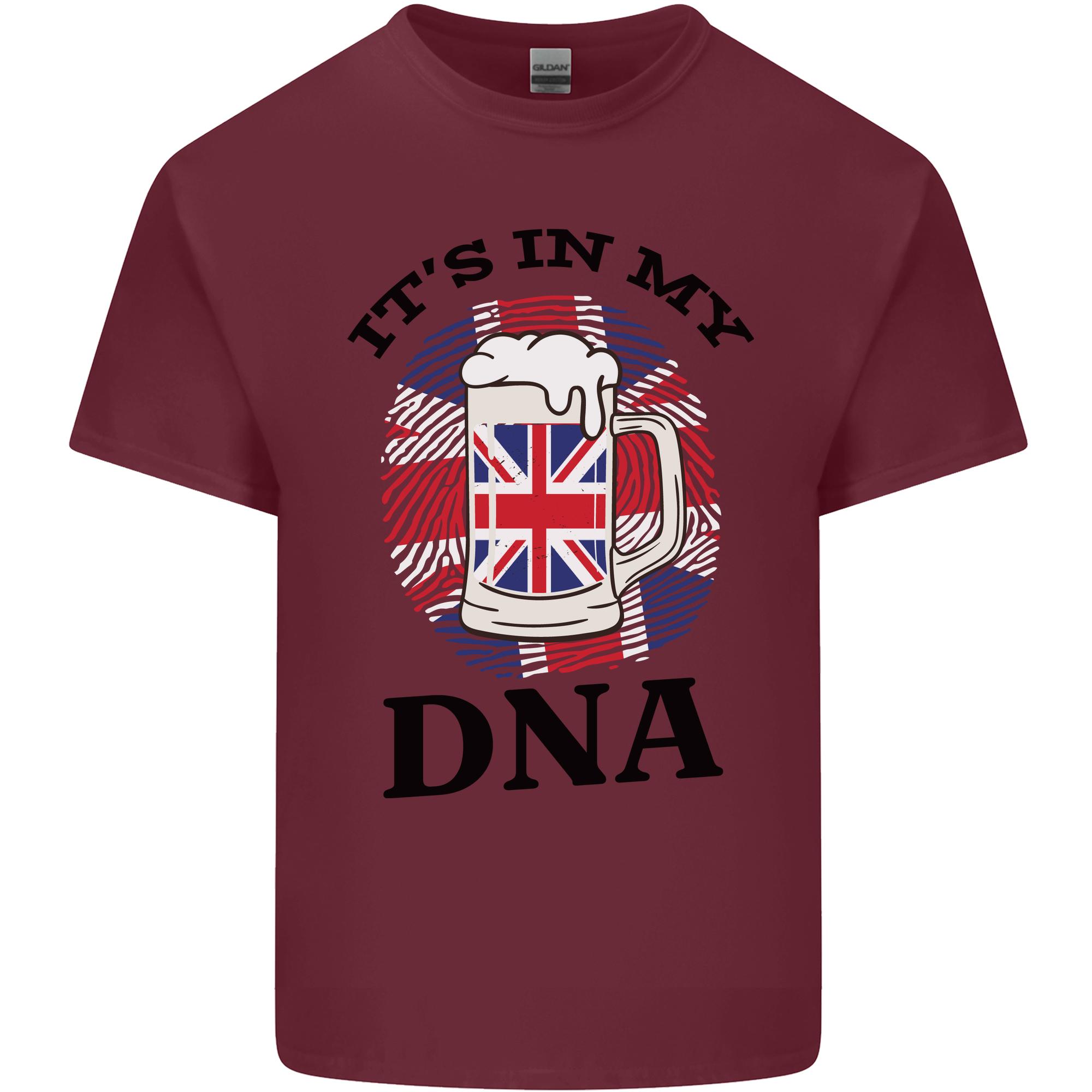 British Beer Its in My DNA Union Jack Flag Unisexs Light Cotton TShirt S