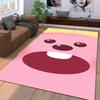 Pink Cartoon Face Carpet, Cute Animal Expression, Bedroom Decor Suitable for Use As an Anti-slip for Living Room Bedroom Sofas