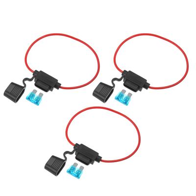 X AUTOHAUX Inline Sicherungshalter Auto Inline ATC Stil mit 15A Mittelgroßer Sicherung