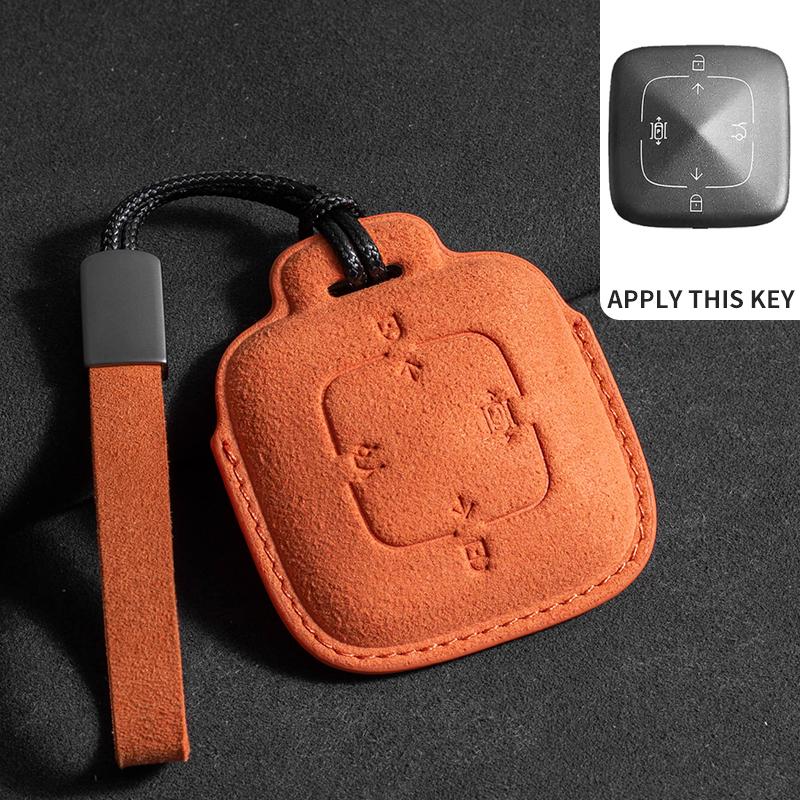 Uede Car Key Case Cover Protector Shell For Zeekr 001 For Zeekr X Auto Key Fob Keyless Holder Keychain Accessories