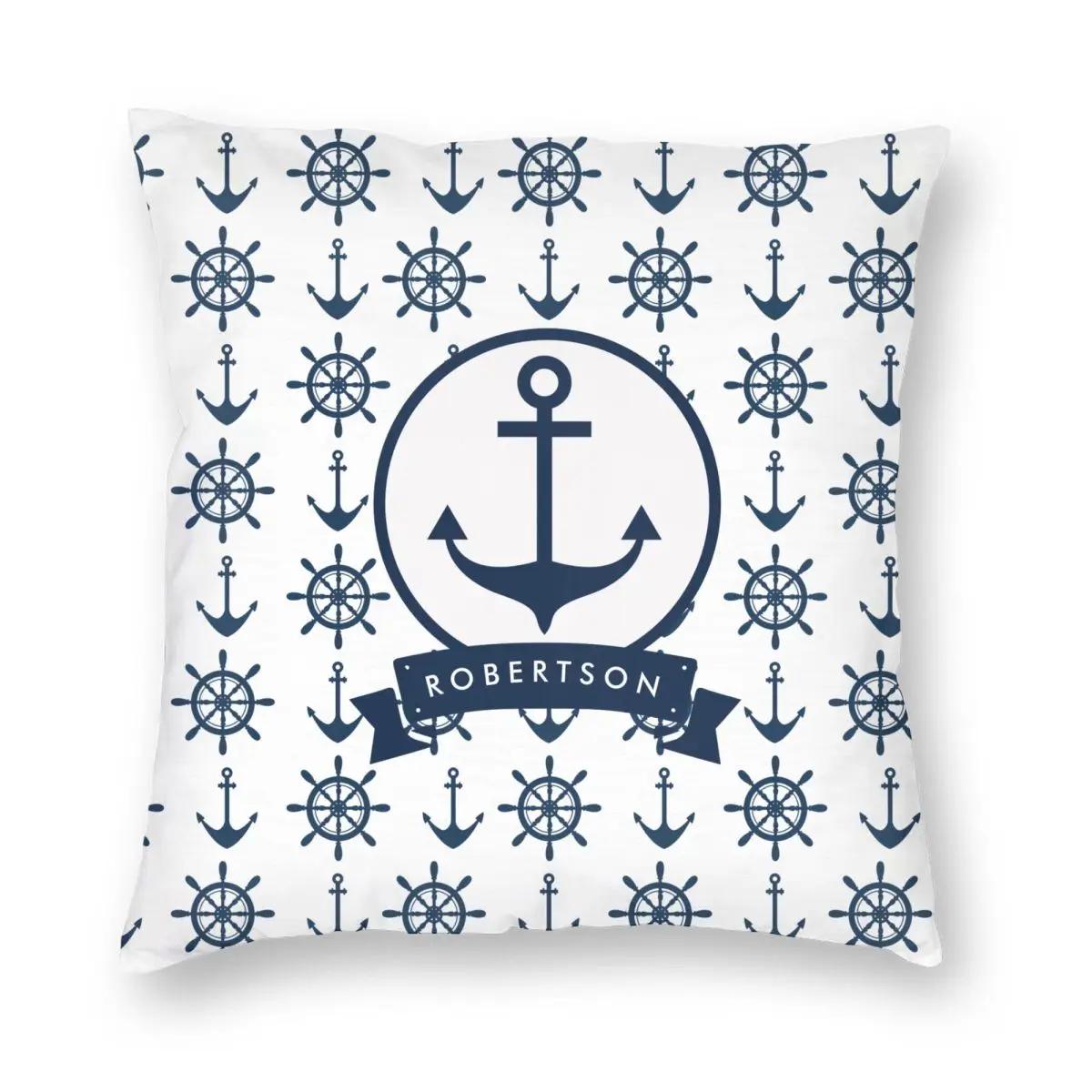 

Морской якорь Фамилия Синий Пляжный Наволочка Чехол для подушки Декоративный Чехол для наволочки Домашний Дропшиппинг 66x66cm