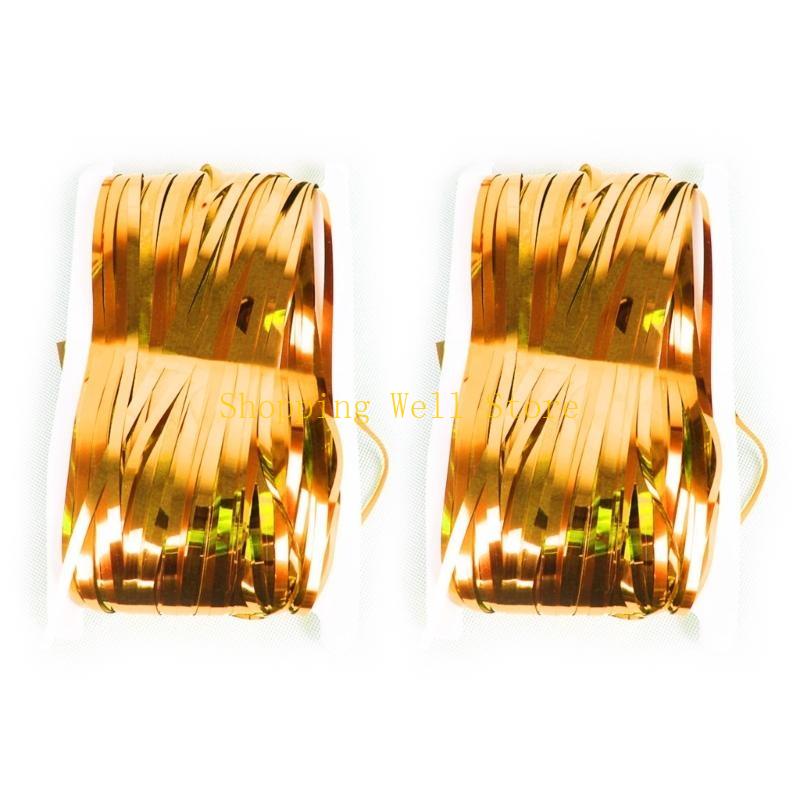 KX4B Tinsel Foil Fringes Curtain 3.28x6.56ft For Birthday Wedding Baby Showers Party