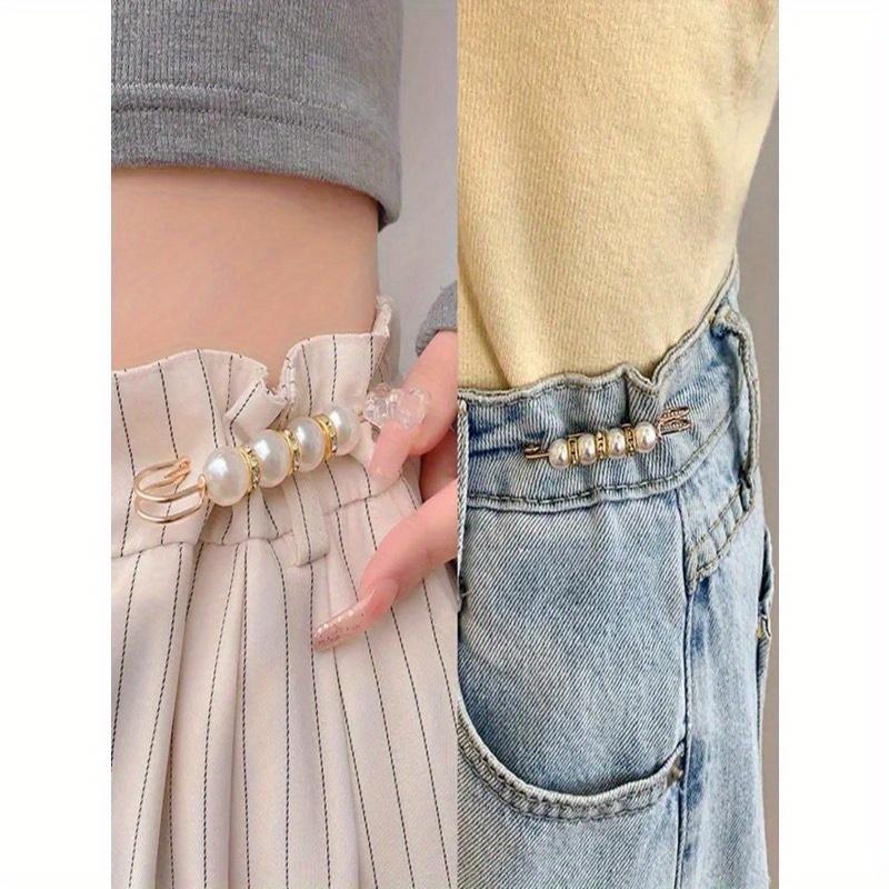 Elegant Faux Pearl Brooch, Waist Belt Clip, Dress Fastener, Hat Accessory, Scarf Pins, Clothing Buttons, Gift For Girlfriend (No Box)
