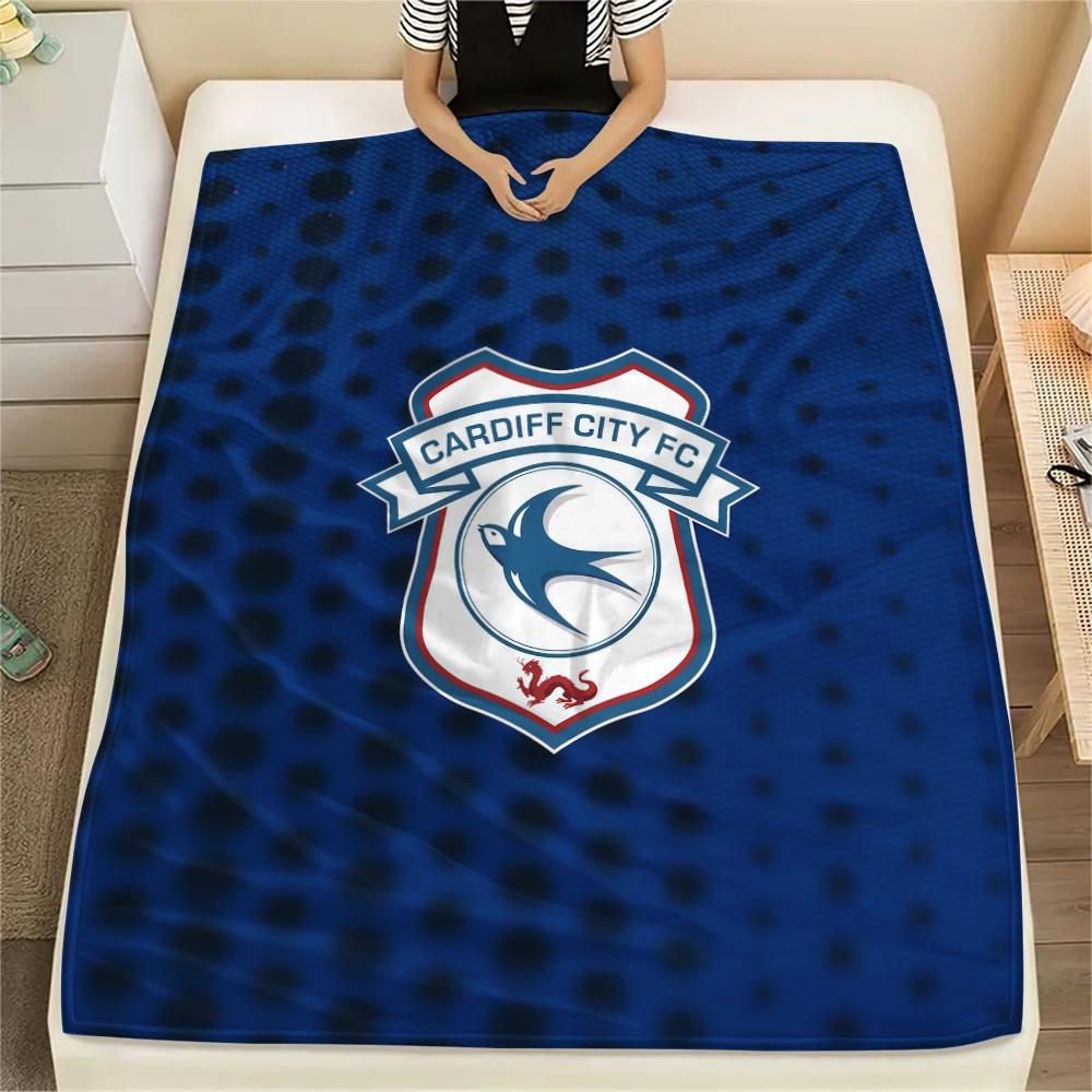 Cardiff City F.C Flannel Blanket, High quality Comfortable for All Seasons, Home Decor, Warmth and Comfort
