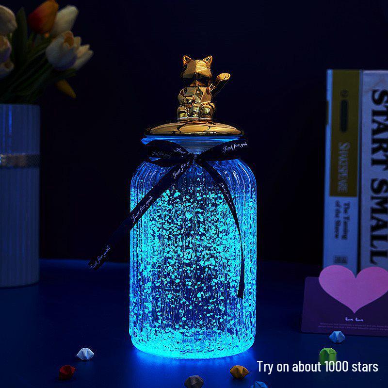 Luminous Glow-in-the-Dark Star Bottle Ornament - Creative Gift for Birthdays or Valentine's Day