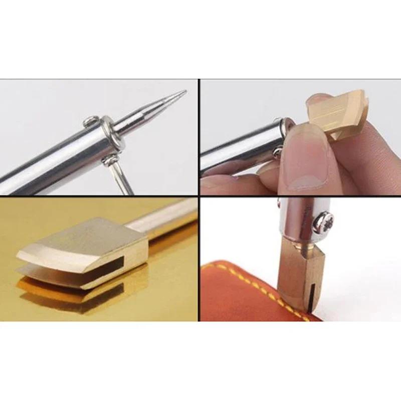 Electric Brass Solder Iron Tip for Leather Edge Burning Craft Press Sealing Machine Pyrography Tool