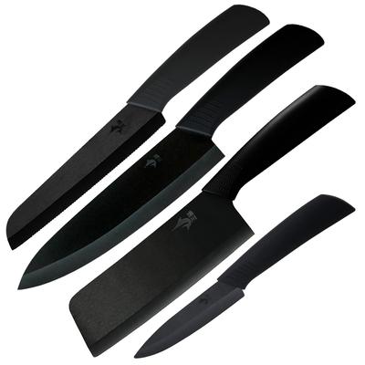 Irisawa Knife Set of 4 Ceramic Nakiri Petty Bread Ultra Paring Kitchen Fruit Paring Double Edged [Set Knives] [Chef Knife, Knife, Knife, Knife]