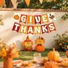 Thanksgiving Banner, Pre-Strung Give Thanks Banner Thanksgiving Hanging Decorations With Pumpkin Turkey, Fall Banners For ide Autumn Friendsgiving