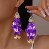 Shell Round Triangular Eyes Fish-shaped Tassel Ear Hook Exaggerated High-end Unique Earrings