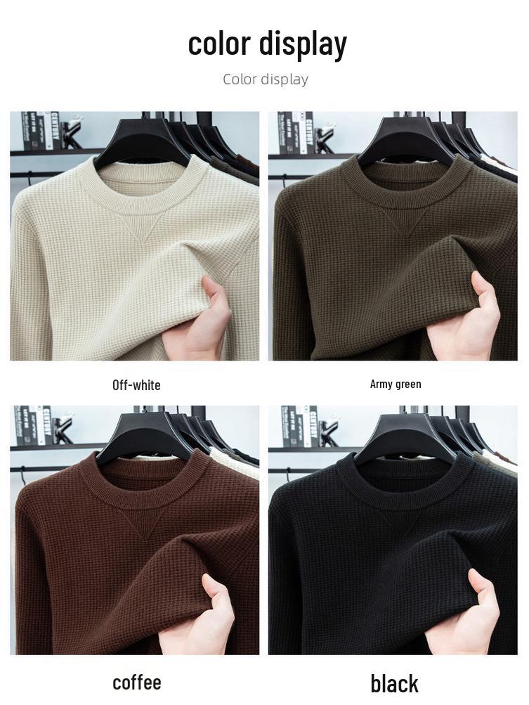 Men's Trendy Knitted Sweater: Fashionable, Loose, Casual, Versatile Round Neck Pullover for Autumn and Winter