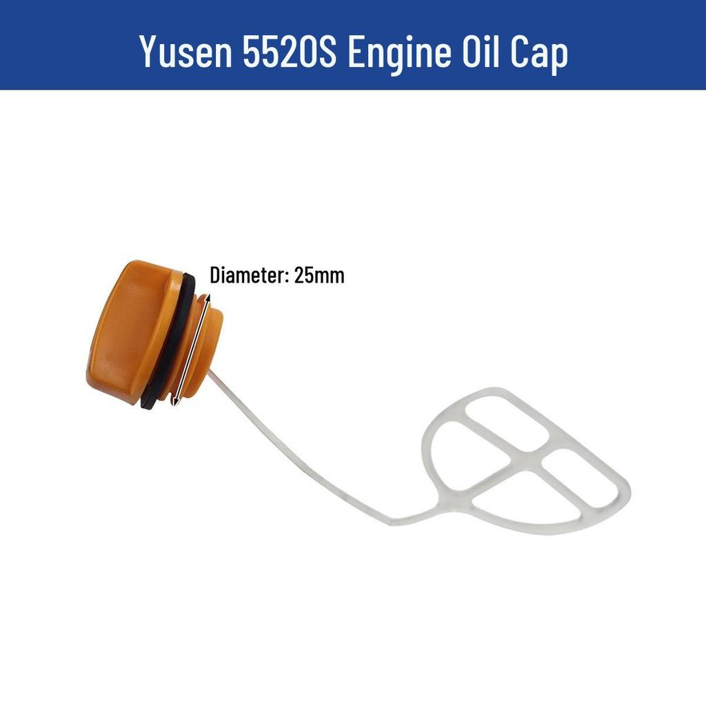 Yusen Chainsaw 5520 Parts: Cylinder, Carburetor, Clutch, Drive Disc, Pull Starter, Ignition Coil, Air Filter.