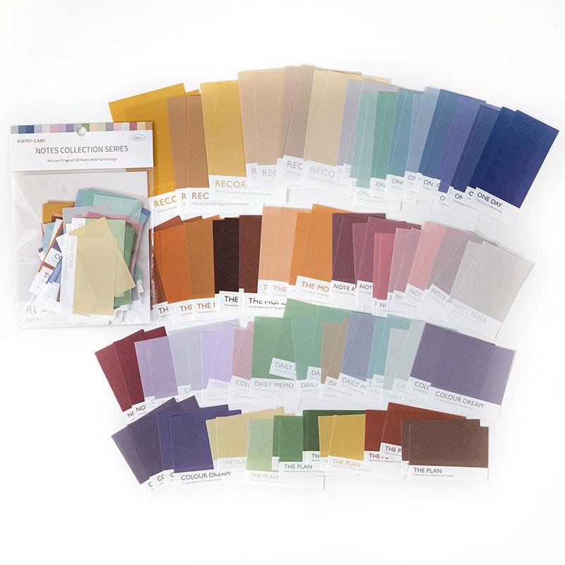 100PCS/Pack Vintage Memo Paper Set DIY Scrapbooking School Supplies Decor Junk Journal Marking Stationery Notes Paper New Gift