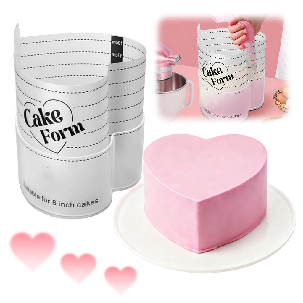 Heart Shaped Mousse Baking Mould Acrylic Baking Ring Cake Tool for Cooking