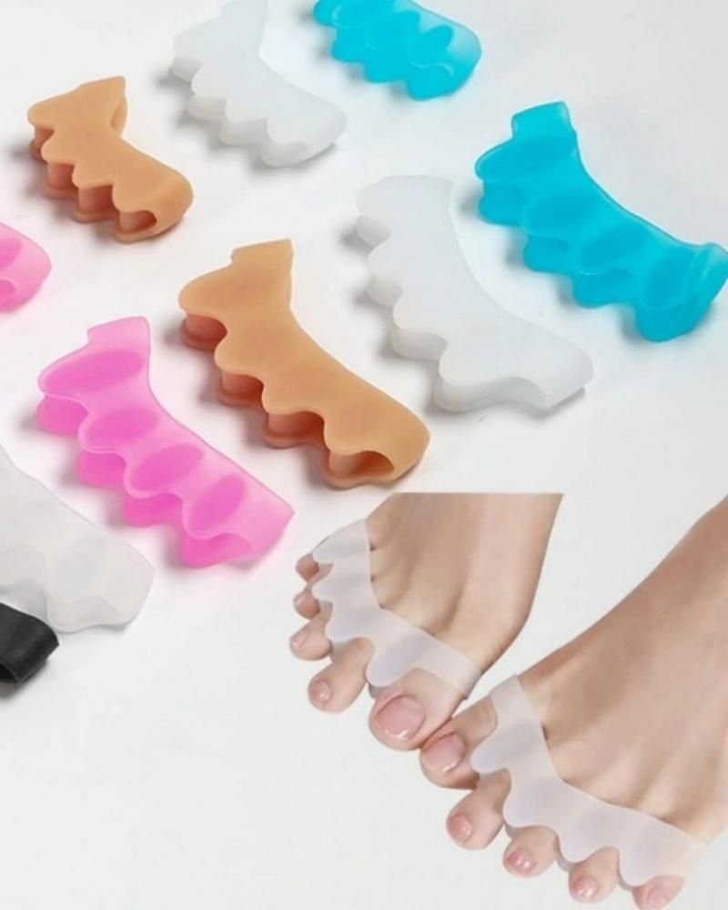 2/6/10pcs Five Hole Toe Separator Bunion Corrector Adjustable Unisex Comfort Foot Alignment Pain Relief Support