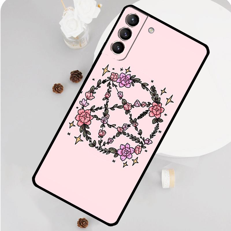 Girly Pastel Witch Goth Pattern Phone Case For Samsung Galaxy S25 S26 Ultra S20 S21 S22 S23 S24 S10 Plus S25 FE Funda Cover