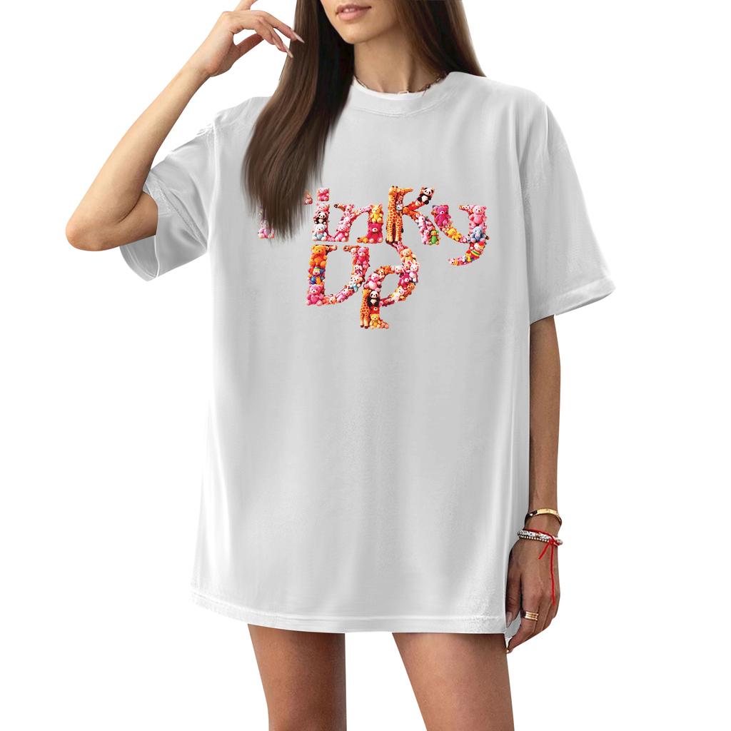 Women's Casual Letter Print Short-sleeved Top T-shirt