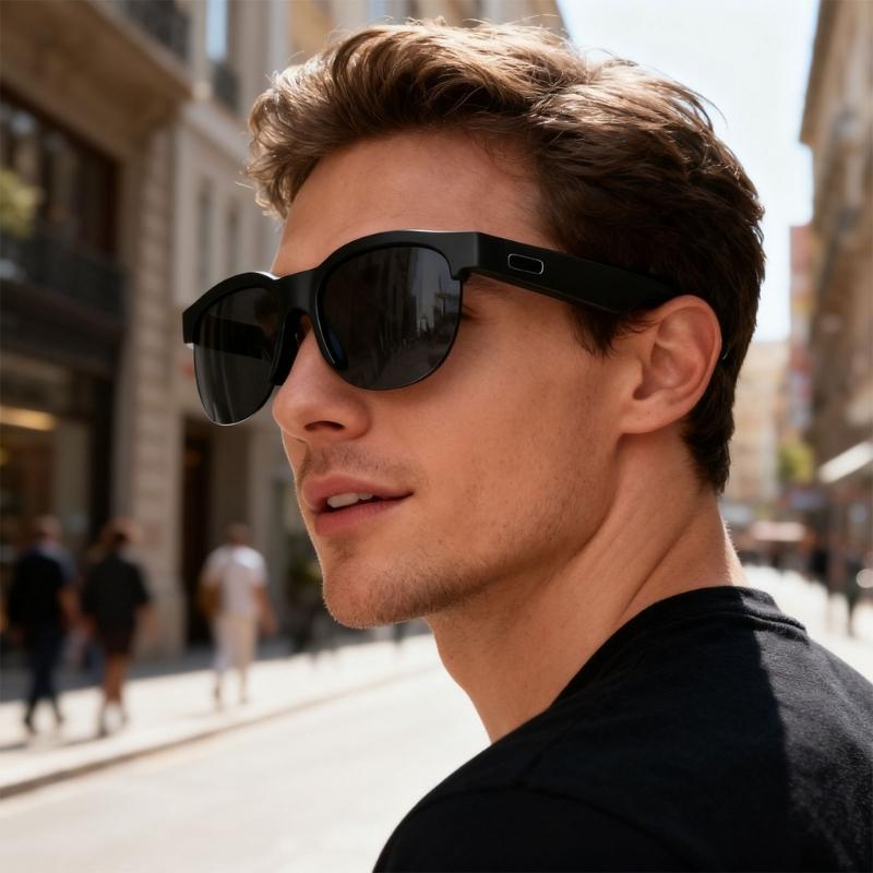 Multifunktionale Auditive Sonnenbrille mit Kabelloser Sound-Navigationssteuerung Blaulichtschutz Leichter Rahmen