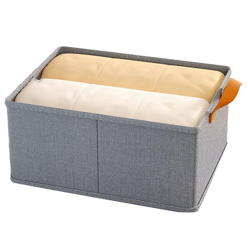 JJTZ 50x44x32cm Cationic PP Board Cloth Storage Box Closet Organizer with Two Handles A