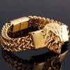 Gotische Herren Edelstahl Armband mit Löwenkopf Punk Rock Biker Schmuck an Handketten Armbänder Hypoallergen Geschenke