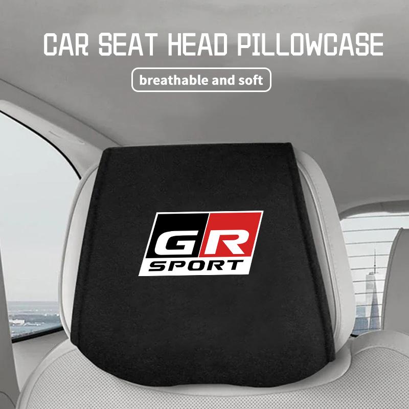 Car Seat Headrest Cover Anti-Fouling Neck Pillow Protector Accessories For Toyota Crown GR Corolla YARIS Auris C-HR Hilux Vios