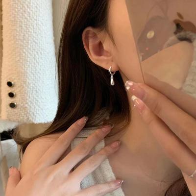 1 Para Proste Eleganckie Kolczyki z Zapięciem w Kształcie Kropli Wody dla Kobiet Dziewcząt Temperament Kolczyki Sztyfty Drobna Biżuteria Akcesoria Prezenty