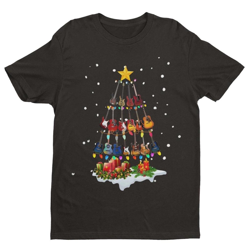 Guitar Themed Christmas Xmas T Shirt Tree Of Guitars Musician Guitarist Gift