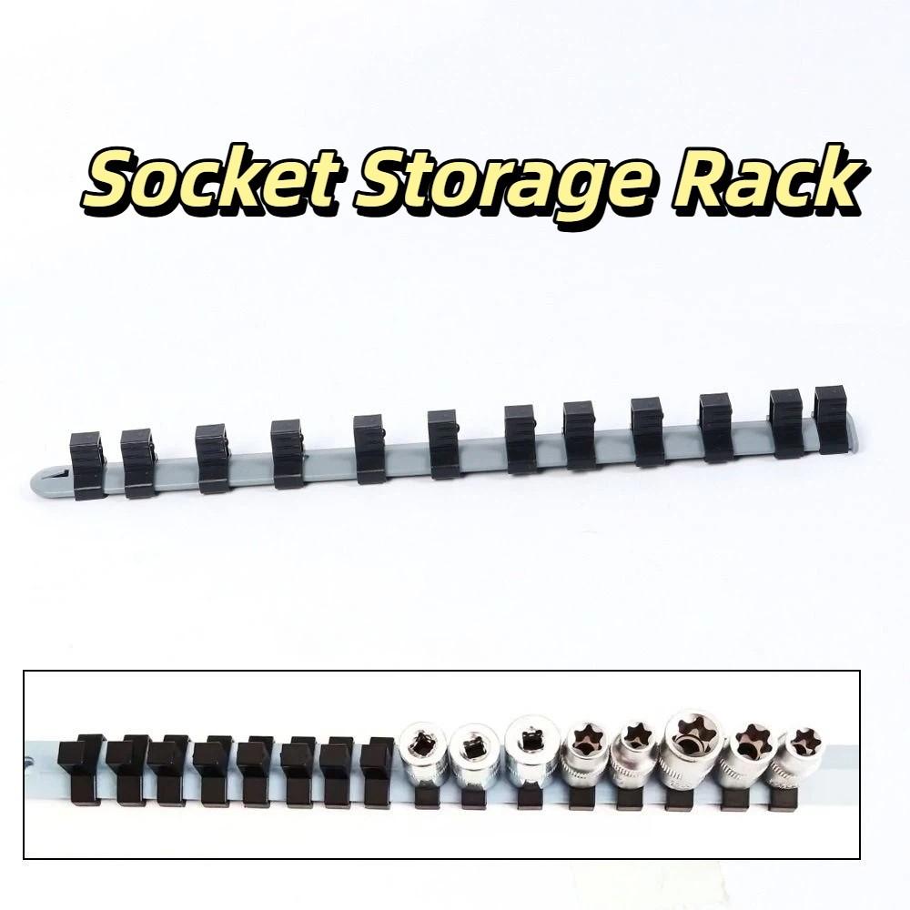 1/4in Size Socket Storage Rack 3/8in Size Socket Rail Plastic Organizer Tray Tool Box Organization