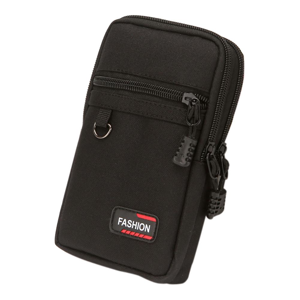 7 Inch Waist Fanny Pack Portable Coin Phone Organizer Bag Nylon Wear-resistant Lightweight for Outdoor Camping Hunting